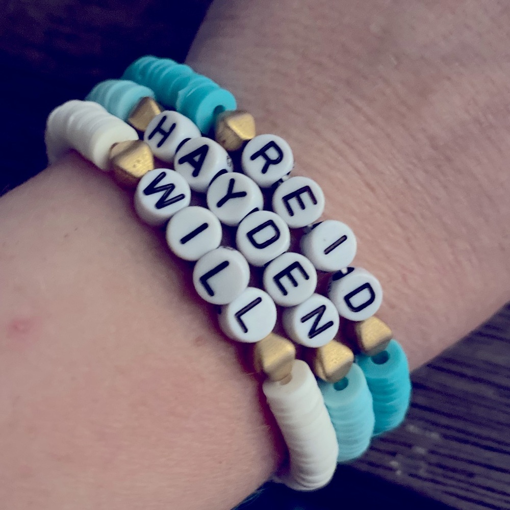 Custom Letter Bead Stack Bracelets